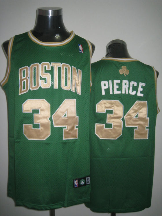 Boston Celtics Pierce Red Gold Jersey